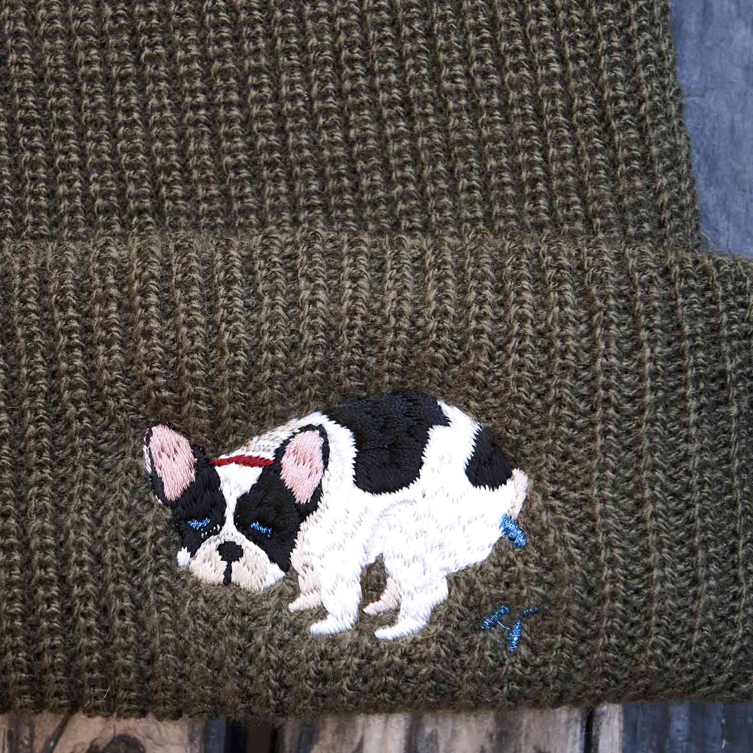 F/B POOPING KNIT CAP【FRENCH BULLDOG LIFE × PEGION】 – フレブル