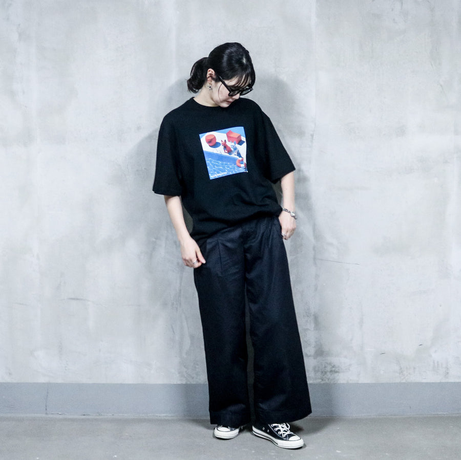 Block FB Swimmer Tshirt -Black【夏のTシャツ祭り】