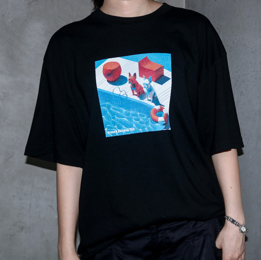 Block FB Swimmer Tshirt -Black【夏のTシャツ祭り】