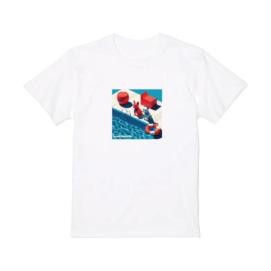 Block FB Swimmer Tshirt -White【夏のTシャツ祭り】