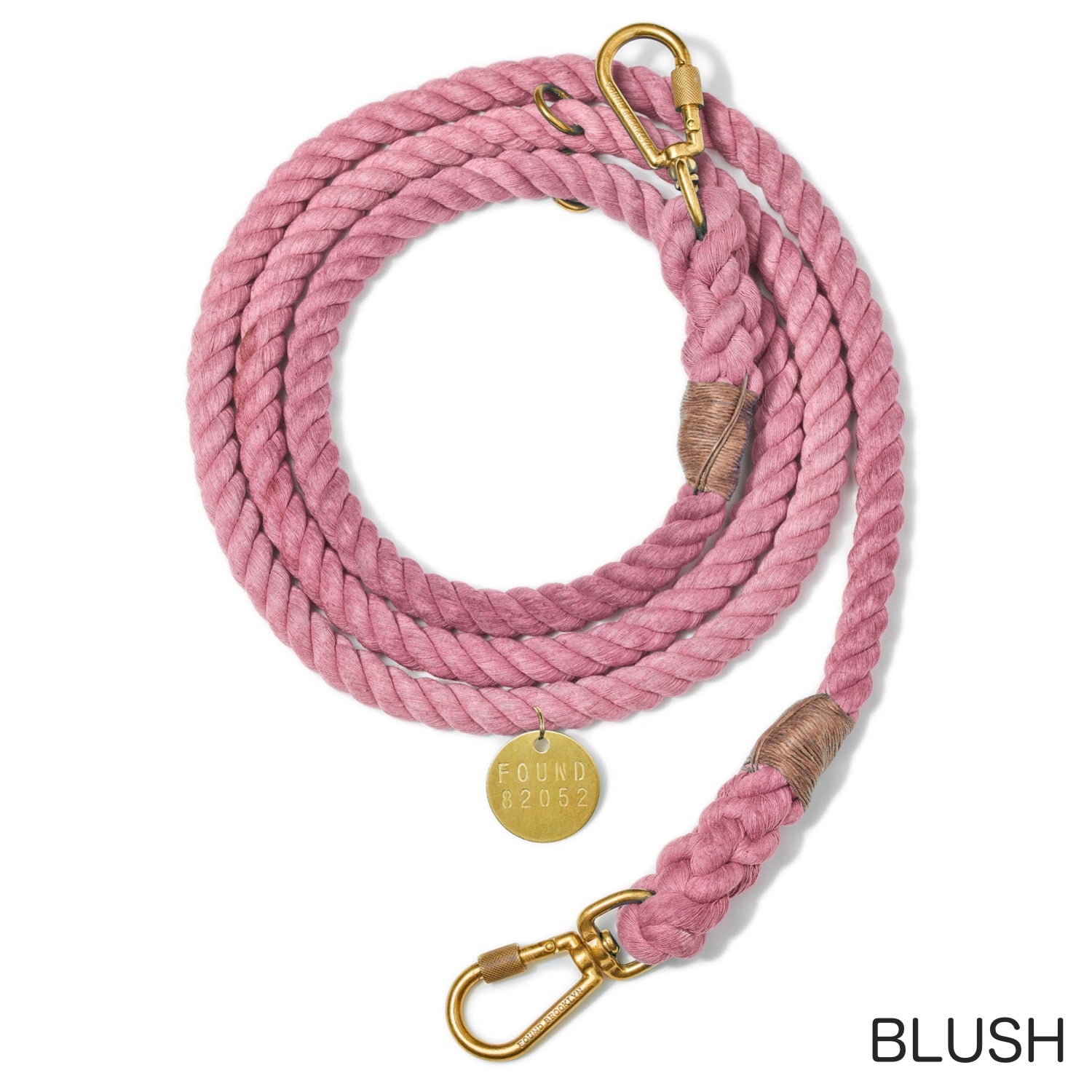 Found My Animal - オリジナル マルチカラー アップサイクル ロープ ドッグ リーシュ (ミディアム) -調整可能な真鍮製ロック可能なカラビナ - ヘビーデューティ 送料無料Found My Animal - オリジナル マルチカラー アップサイクル